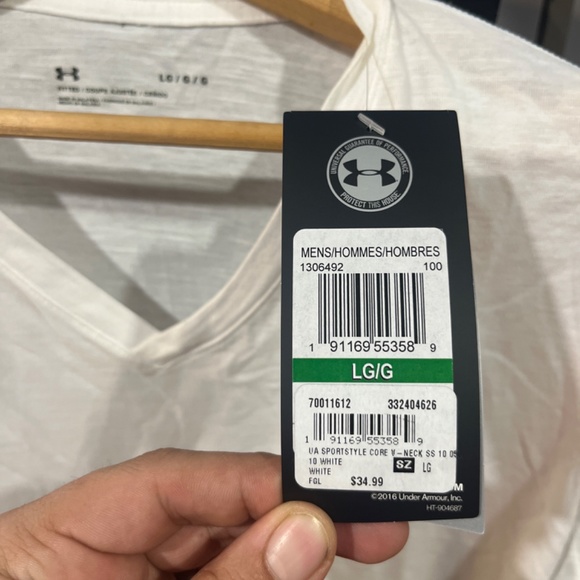 White V-Neck T-Shirt - Picture 2 of 2